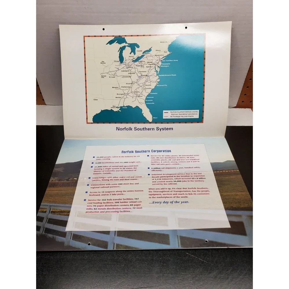 2001‎ Norfolk Southern Railroad Calendar - Oversize